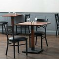 Lancaster Table & Seating 30'' Square Solid Wood Live Edge Dining Height Table with Mahogany Finish 3493030CLM30